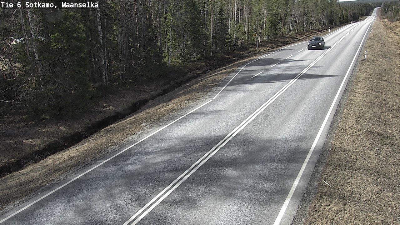 Weather Camera Image Väg 6 Sotkamo, Maanselkä, Sotkamo, Kainuu
