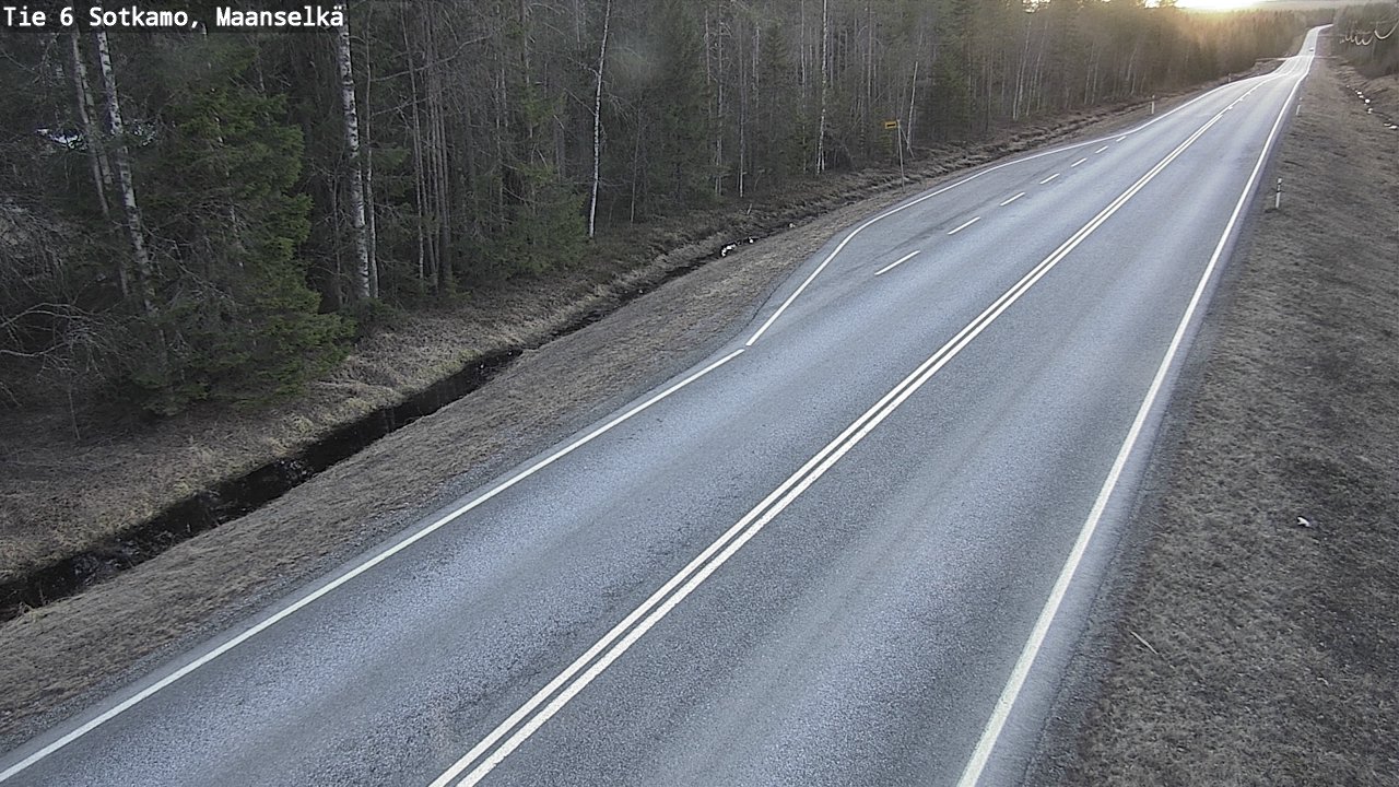 Weather Camera Image Väg 6 Sotkamo, Maanselkä, Sotkamo, Kainuu