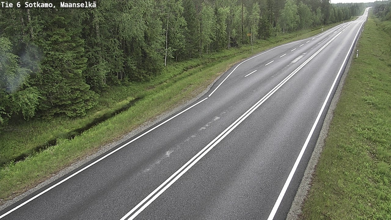 Weather Camera Image Väg 6 Sotkamo, Maanselkä, Sotkamo, Kainuu