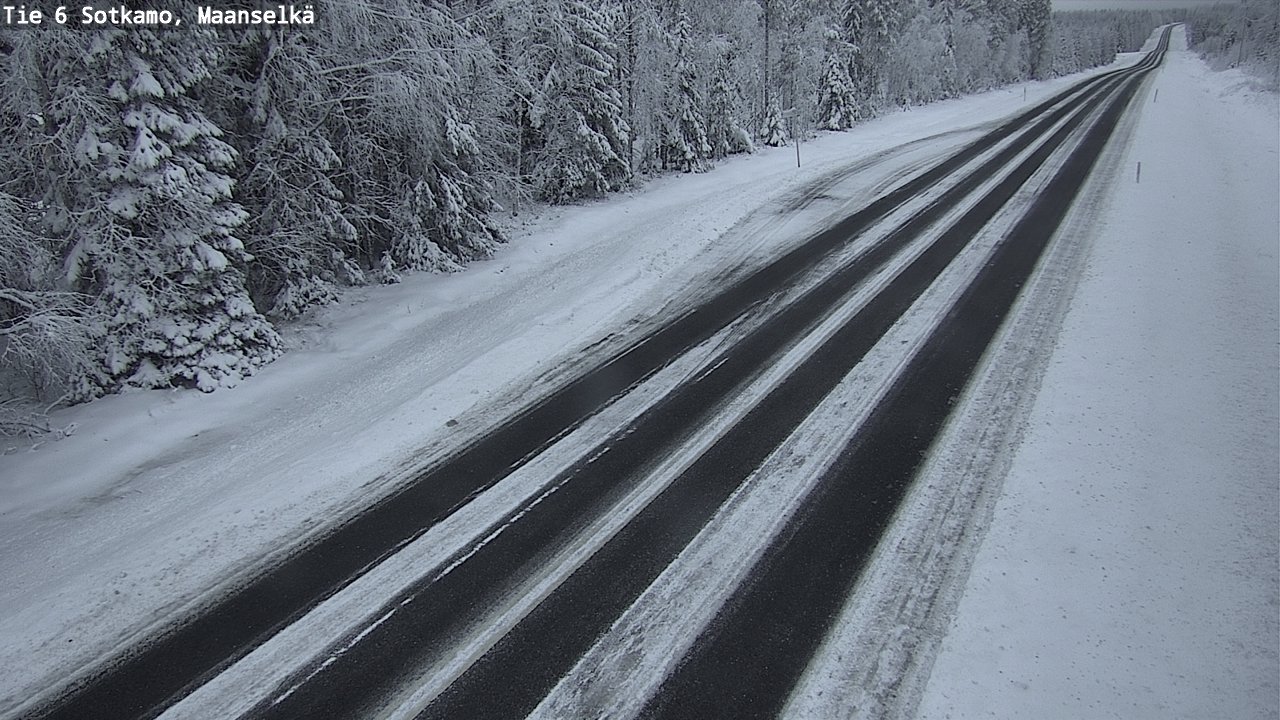 Weather Camera Image Väg 6 Sotkamo, Maanselkä, Sotkamo, Kainuu