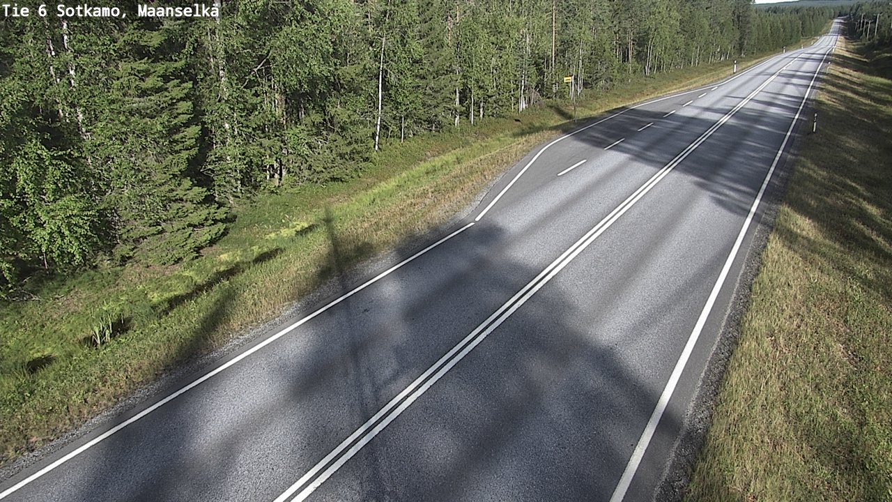 Weather Camera Image Väg 6 Sotkamo, Maanselkä, Sotkamo, Kainuu