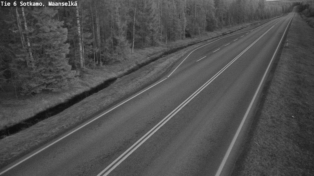 Weather Camera Image Väg 6 Sotkamo, Maanselkä, Sotkamo, Kainuu