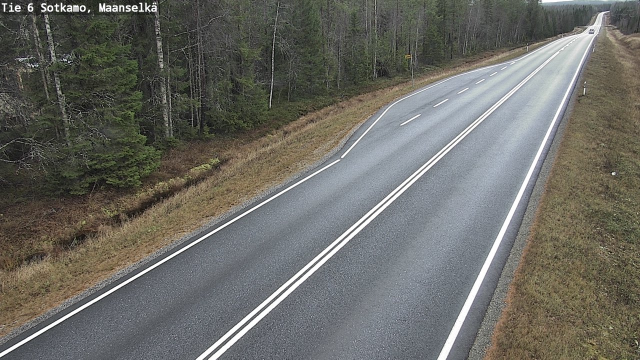 Weather Camera Image Väg 6 Sotkamo, Maanselkä, Sotkamo, Kainuu