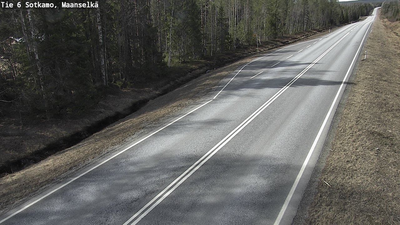 Weather Camera Image Väg 6 Sotkamo, Maanselkä, Sotkamo, Kainuu