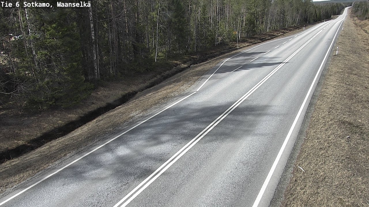 Weather Camera Image Väg 6 Sotkamo, Maanselkä, Sotkamo, Kainuu