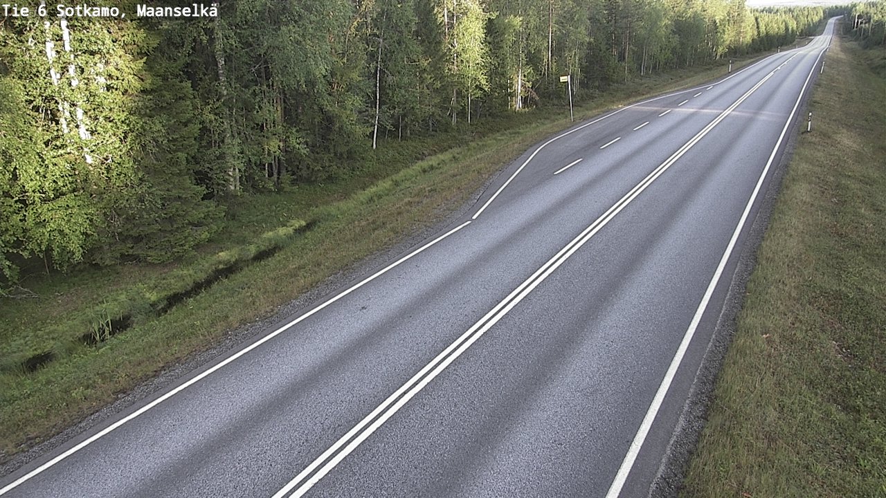 Weather Camera Image Väg 6 Sotkamo, Maanselkä, Sotkamo, Kainuu