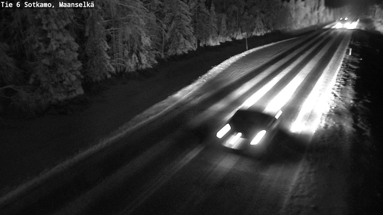 Weather Camera Image Väg 6 Sotkamo, Maanselkä, Sotkamo, Kainuu