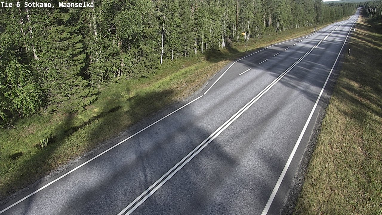 Weather Camera Image Väg 6 Sotkamo, Maanselkä, Sotkamo, Kainuu
