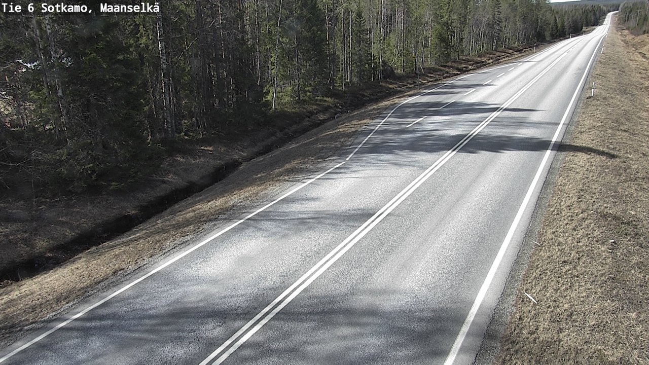Weather Camera Image Väg 6 Sotkamo, Maanselkä, Sotkamo, Kainuu