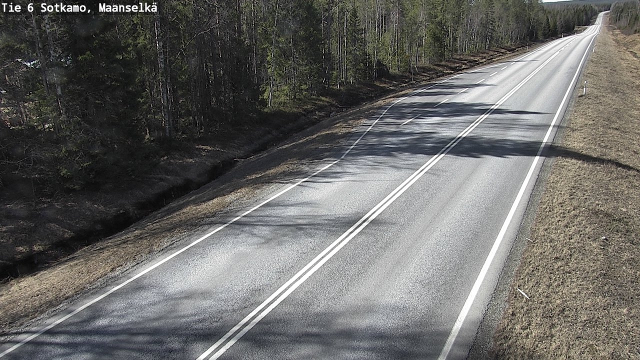 Weather Camera Image Väg 6 Sotkamo, Maanselkä, Sotkamo, Kainuu