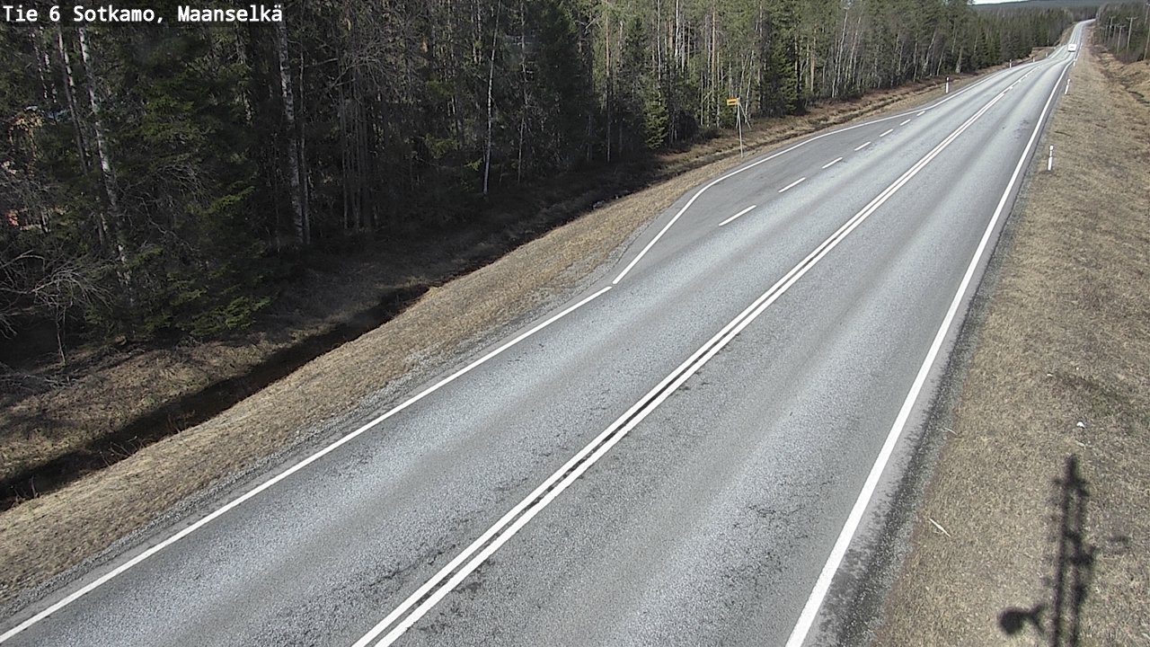 Weather Camera Image Väg 6 Sotkamo, Maanselkä, Sotkamo, Kainuu