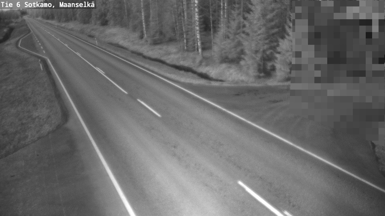 Weather Camera Image Väg 6 Sotkamo, Maanselkä, Sotkamo, Kainuu