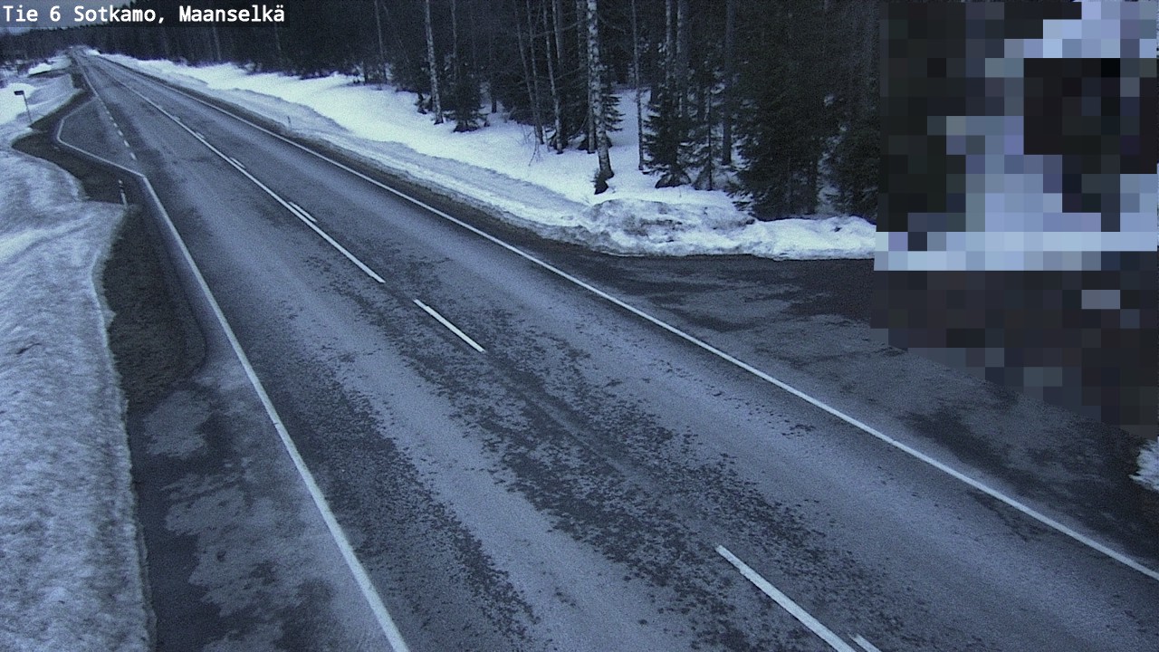 Weather Camera Image Väg 6 Sotkamo, Maanselkä, Sotkamo, Kainuu