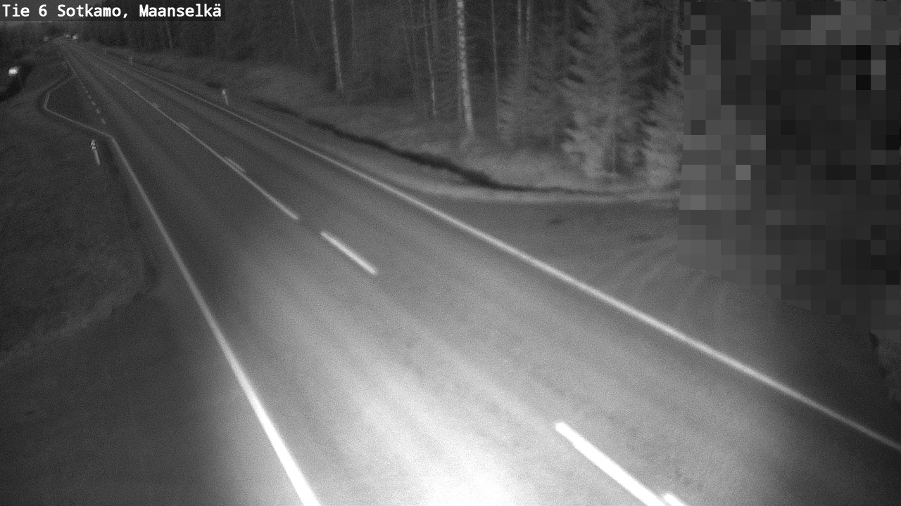 Weather Camera Image Väg 6 Sotkamo, Maanselkä, Sotkamo, Kainuu
