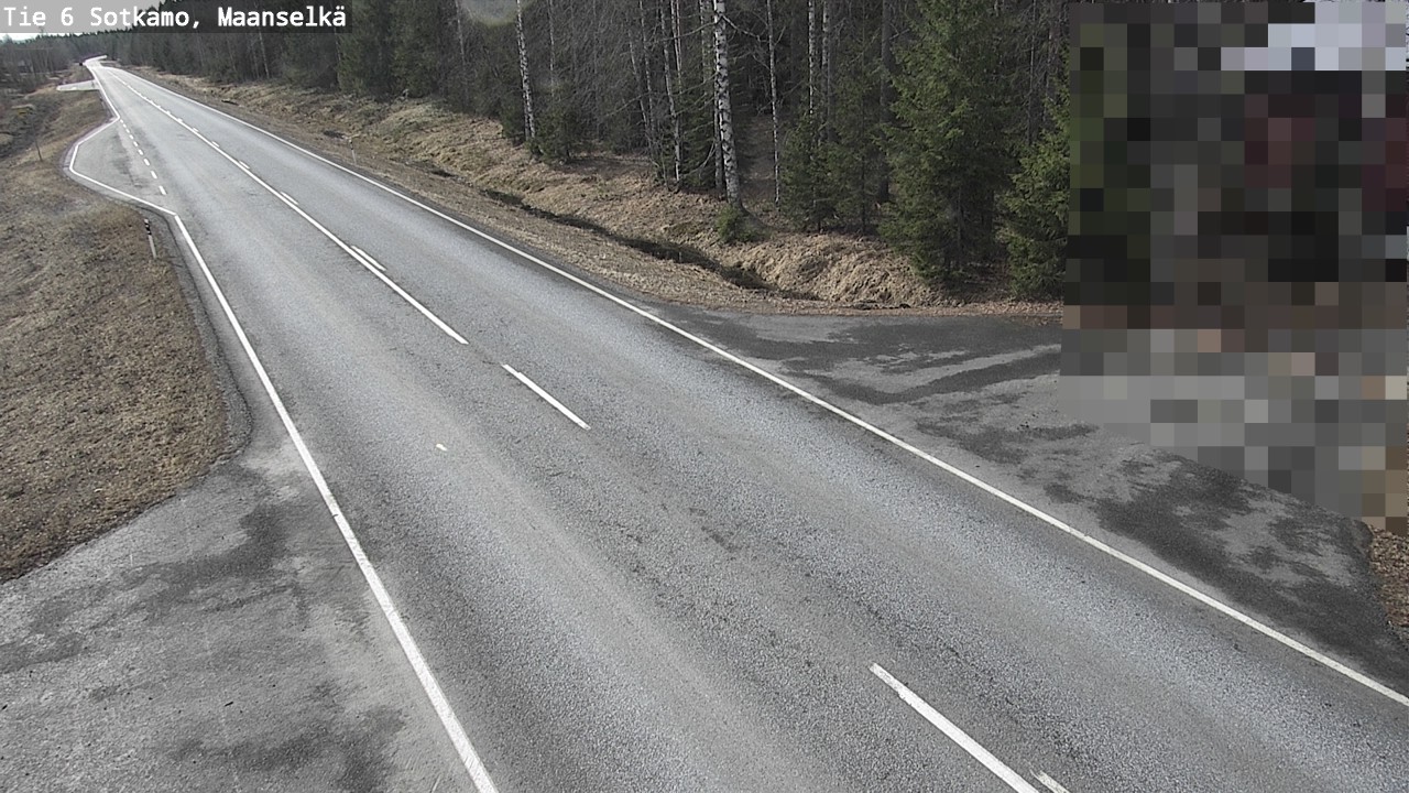 Weather Camera Image Väg 6 Sotkamo, Maanselkä, Sotkamo, Kainuu
