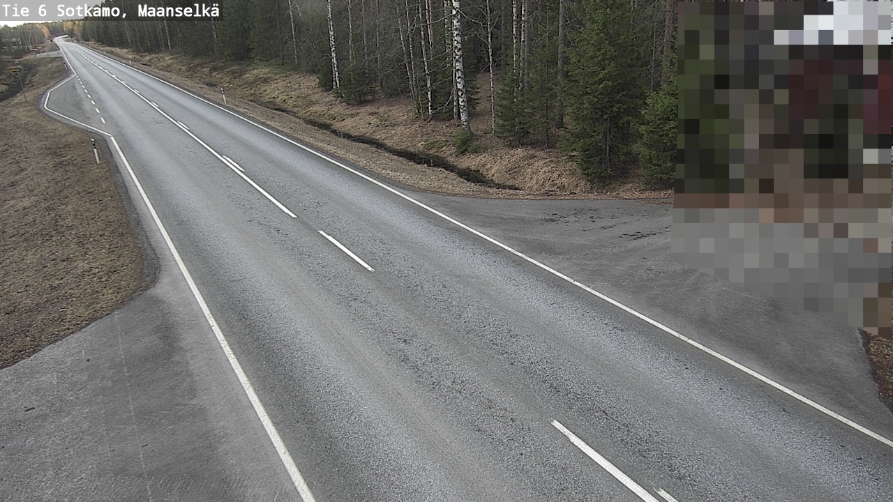 Weather Camera Image Väg 6 Sotkamo, Maanselkä, Sotkamo, Kainuu