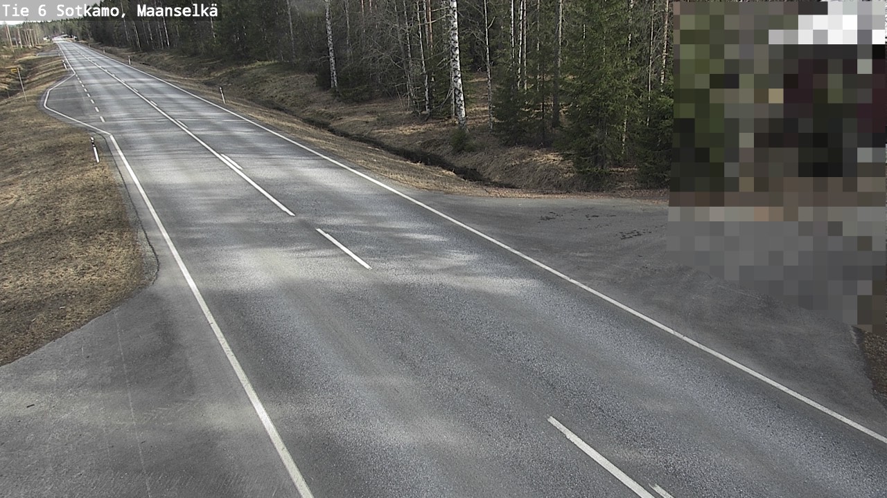 Weather Camera Image Väg 6 Sotkamo, Maanselkä, Sotkamo, Kainuu