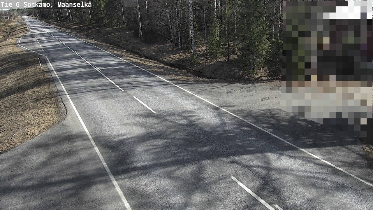 Weather Camera Image Väg 6 Sotkamo, Maanselkä, Sotkamo, Kainuu