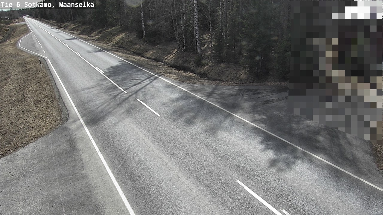 Weather Camera Image Väg 6 Sotkamo, Maanselkä, Sotkamo, Kainuu