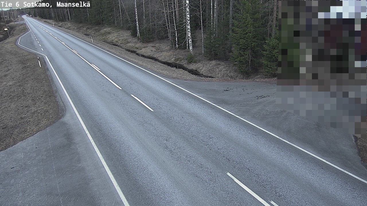 Weather Camera Image Väg 6 Sotkamo, Maanselkä, Sotkamo, Kainuu