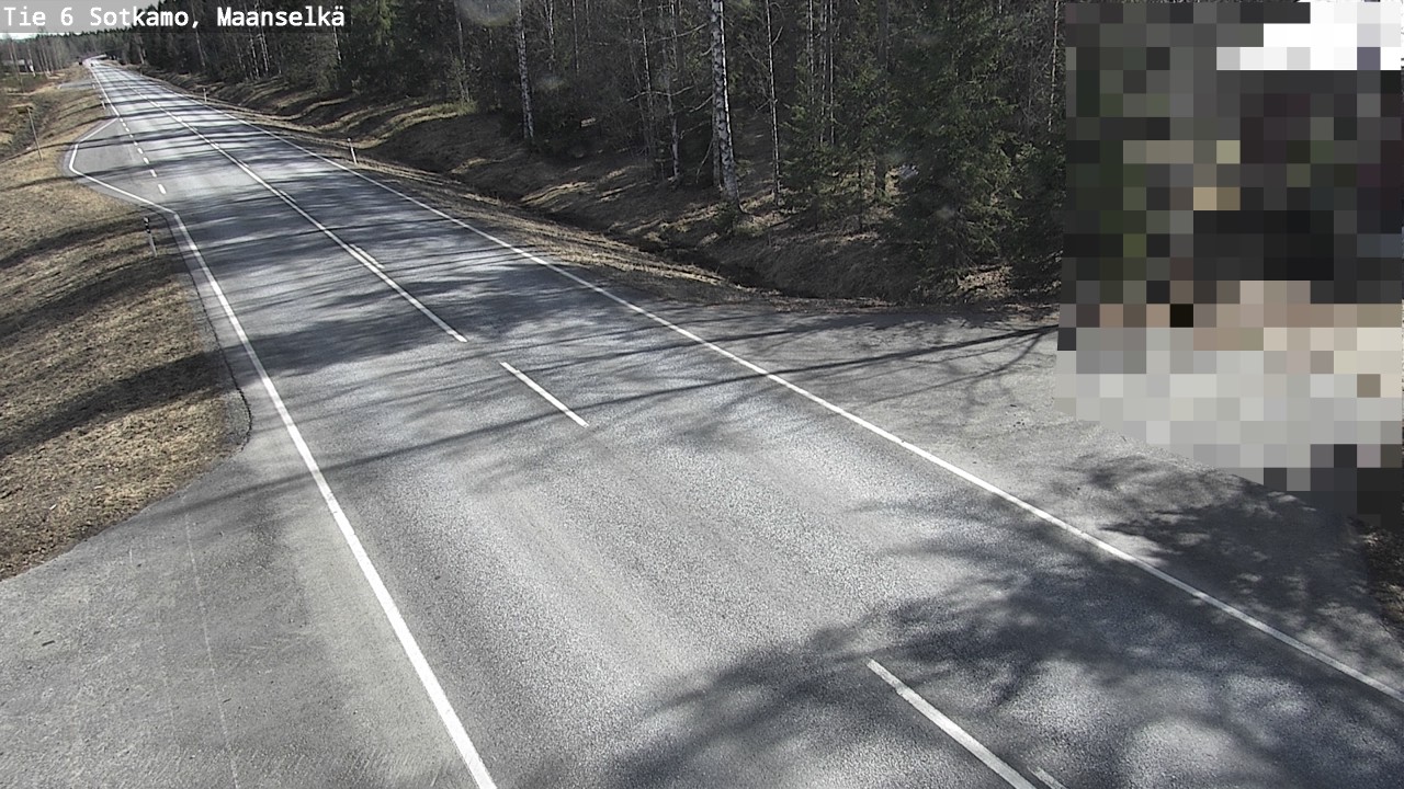 Weather Camera Image Väg 6 Sotkamo, Maanselkä, Sotkamo, Kainuu