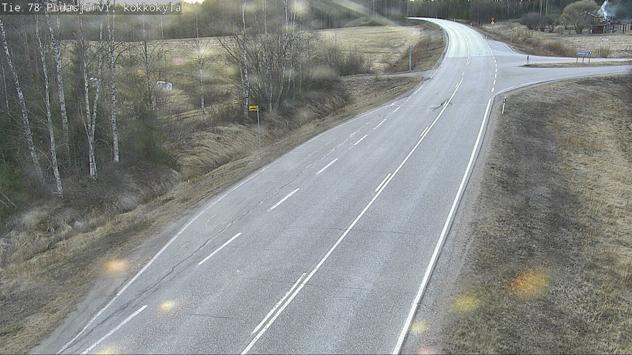 Weather Camera Image Road 78 Pudasjärvi, Kokkokylä, Pudasjärvi, Pohjois-Pohjanmaa