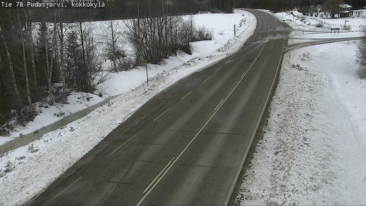 Weather Camera Image Väg 78 Pudasjärvi, Kokkokylä, Pudasjärvi, Pohjois-Pohjanmaa