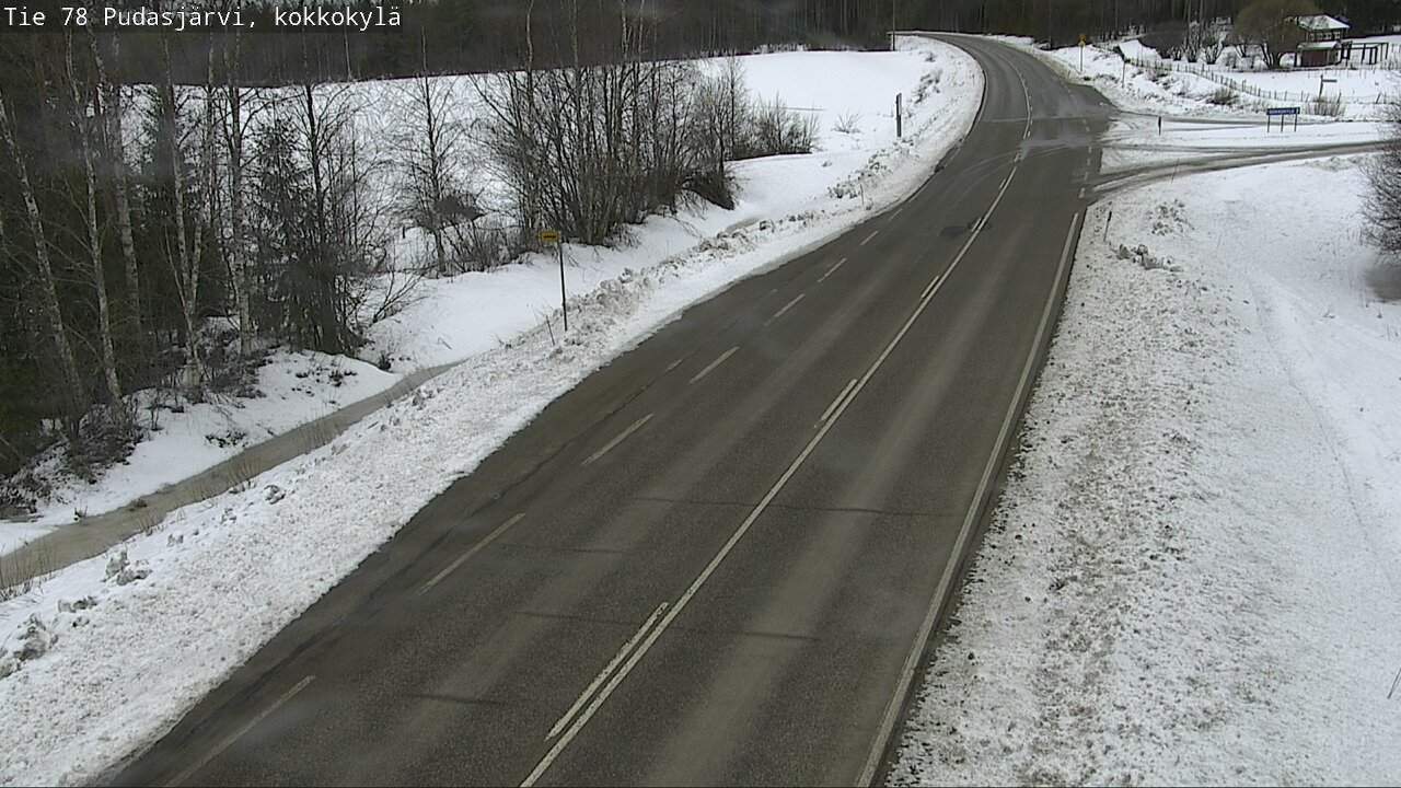 Weather Camera Image Väg 78 Pudasjärvi, Kokkokylä, Pudasjärvi, Pohjois-Pohjanmaa