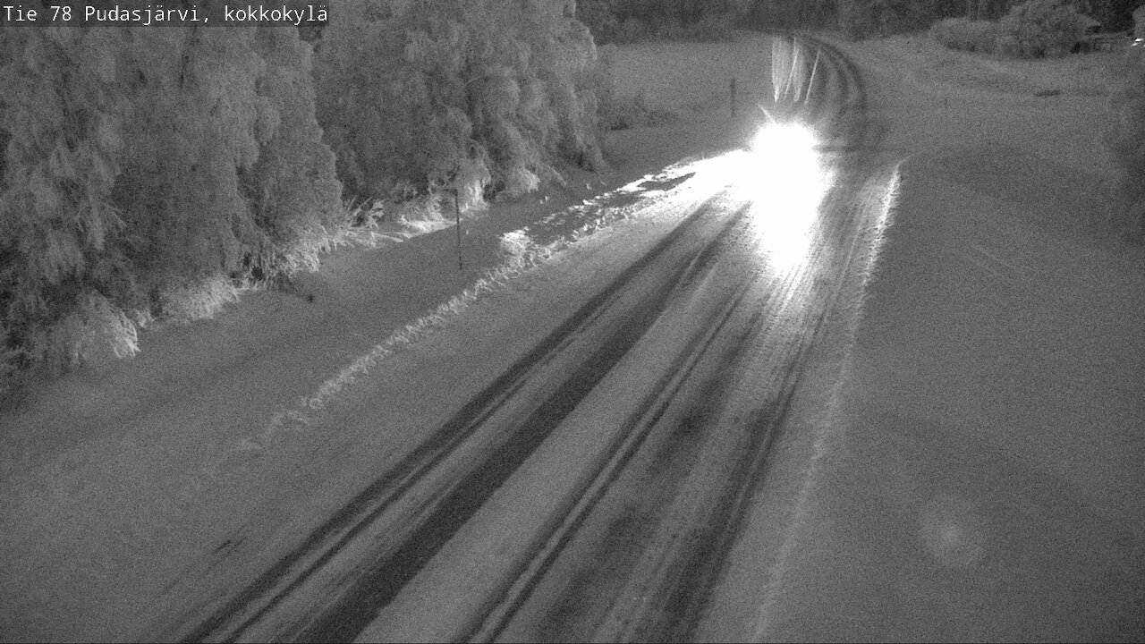 Weather Camera Image Road 78 Pudasjärvi, Kokkokylä, Pudasjärvi, Pohjois-Pohjanmaa