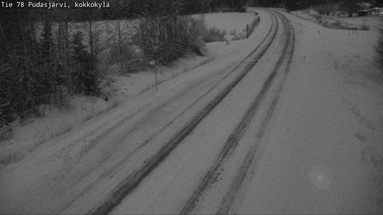 Weather Camera Image Väg 78 Pudasjärvi, Kokkokylä, Pudasjärvi, Pohjois-Pohjanmaa