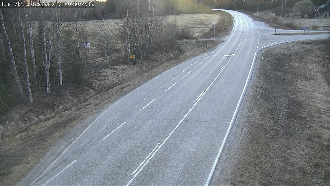 Weather Camera Image Road 78 Pudasjärvi, Kokkokylä, Pudasjärvi, Pohjois-Pohjanmaa