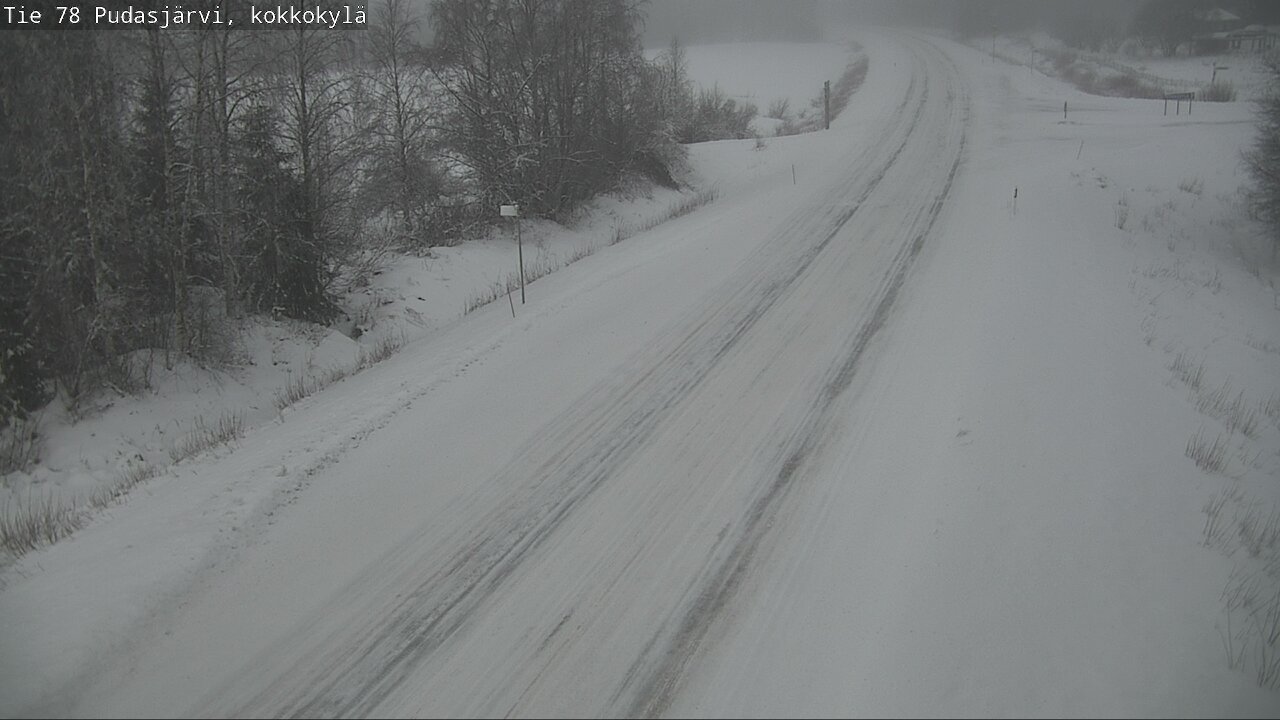 Weather Camera Image Väg 78 Pudasjärvi, Kokkokylä, Pudasjärvi, Pohjois-Pohjanmaa