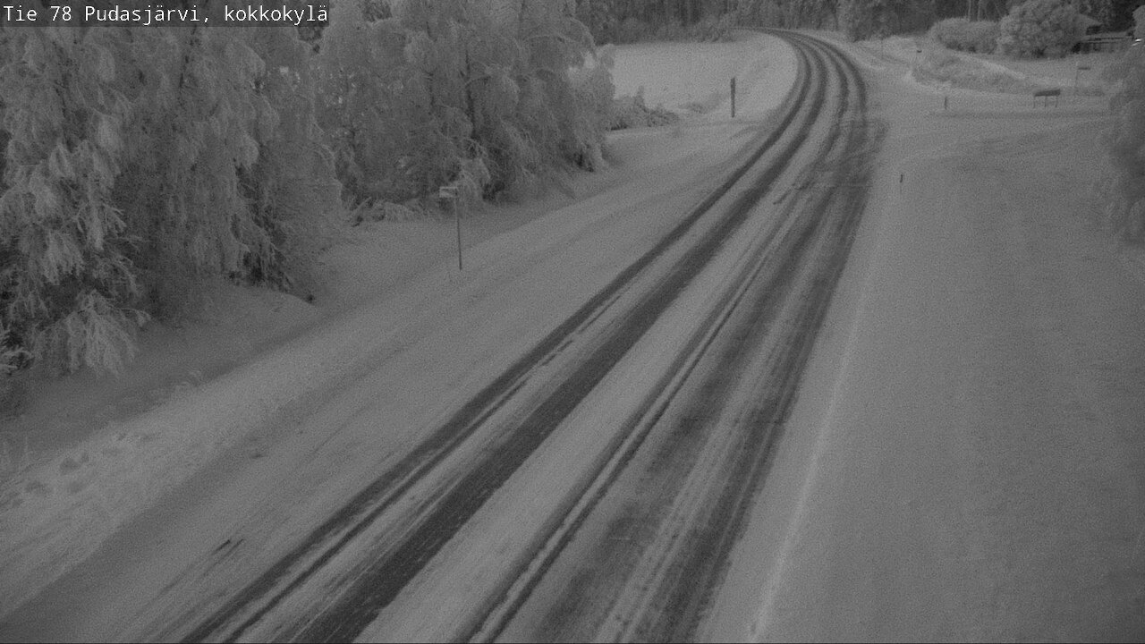 Weather Camera Image Road 78 Pudasjärvi, Kokkokylä, Pudasjärvi, Pohjois-Pohjanmaa