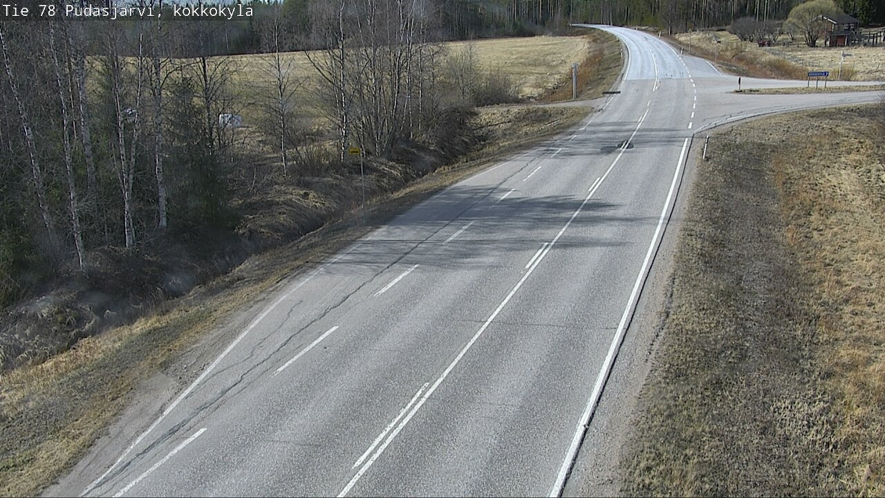 Weather Camera Image Road 78 Pudasjärvi, Kokkokylä, Pudasjärvi, Pohjois-Pohjanmaa