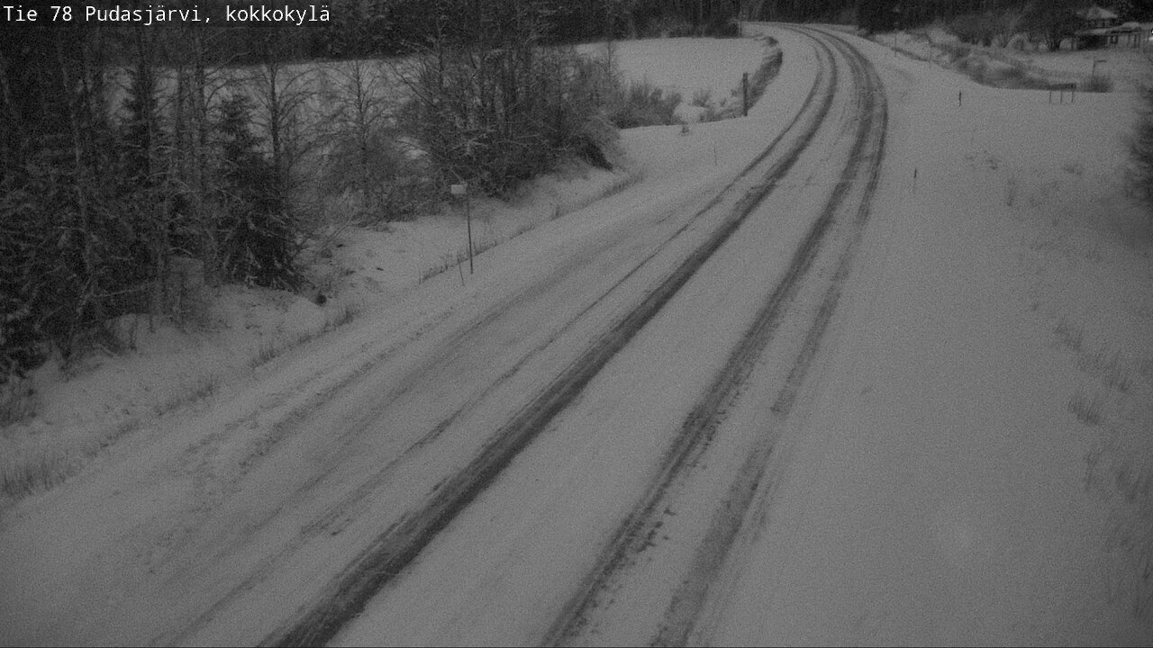 Weather Camera Image Väg 78 Pudasjärvi, Kokkokylä, Pudasjärvi, Pohjois-Pohjanmaa