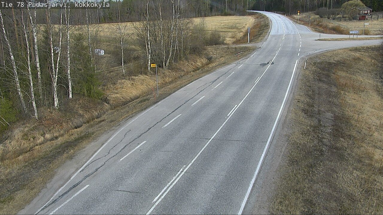 Weather Camera Image Road 78 Pudasjärvi, Kokkokylä, Pudasjärvi, Pohjois-Pohjanmaa