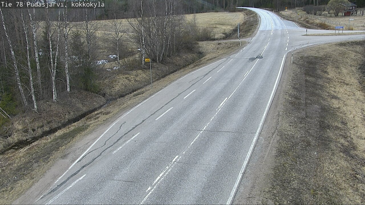 Weather Camera Image Road 78 Pudasjärvi, Kokkokylä, Pudasjärvi, Pohjois-Pohjanmaa