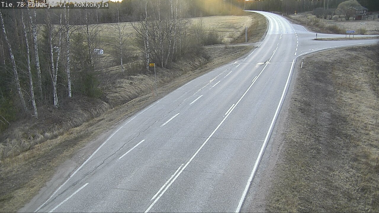 Weather Camera Image Road 78 Pudasjärvi, Kokkokylä, Pudasjärvi, Pohjois-Pohjanmaa