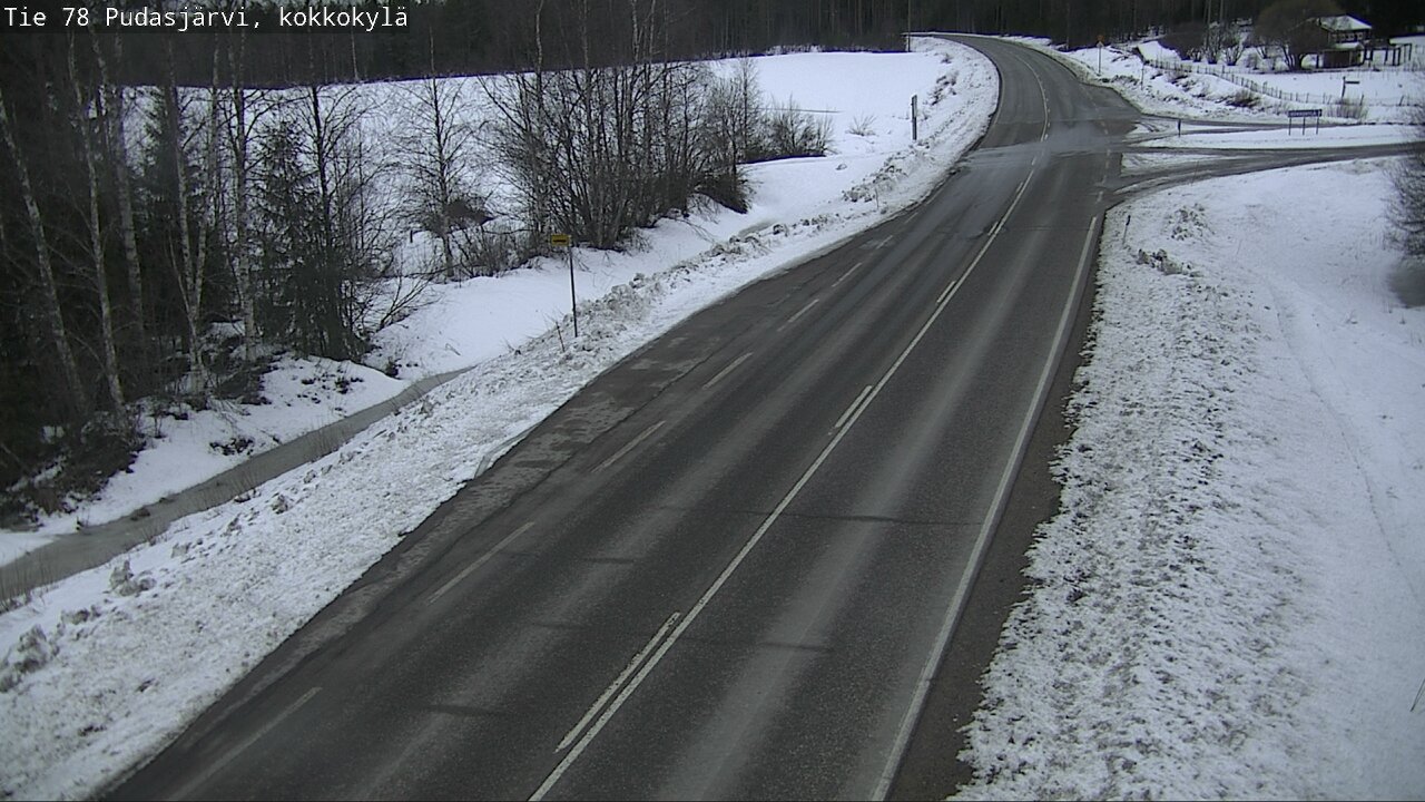 Weather Camera Image Road 78 Pudasjärvi, Kokkokylä, Pudasjärvi, Pohjois-Pohjanmaa