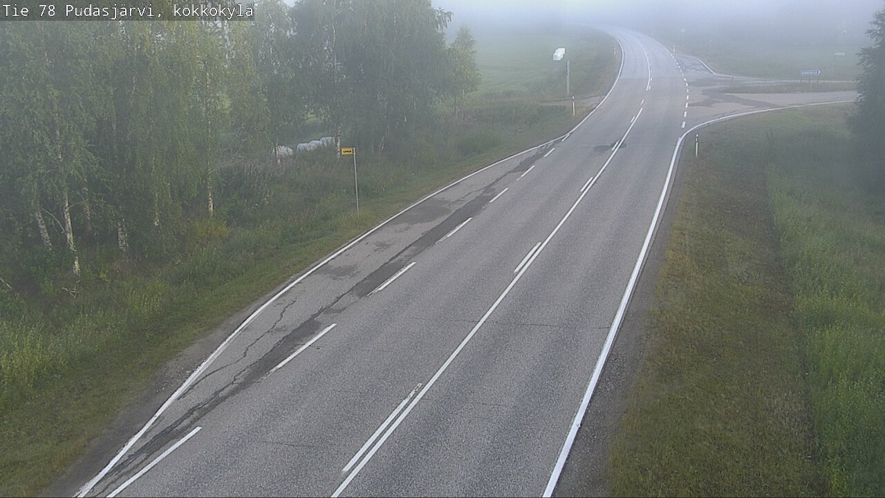 Weather Camera Image Road 78 Pudasjärvi, Kokkokylä, Pudasjärvi, Pohjois-Pohjanmaa