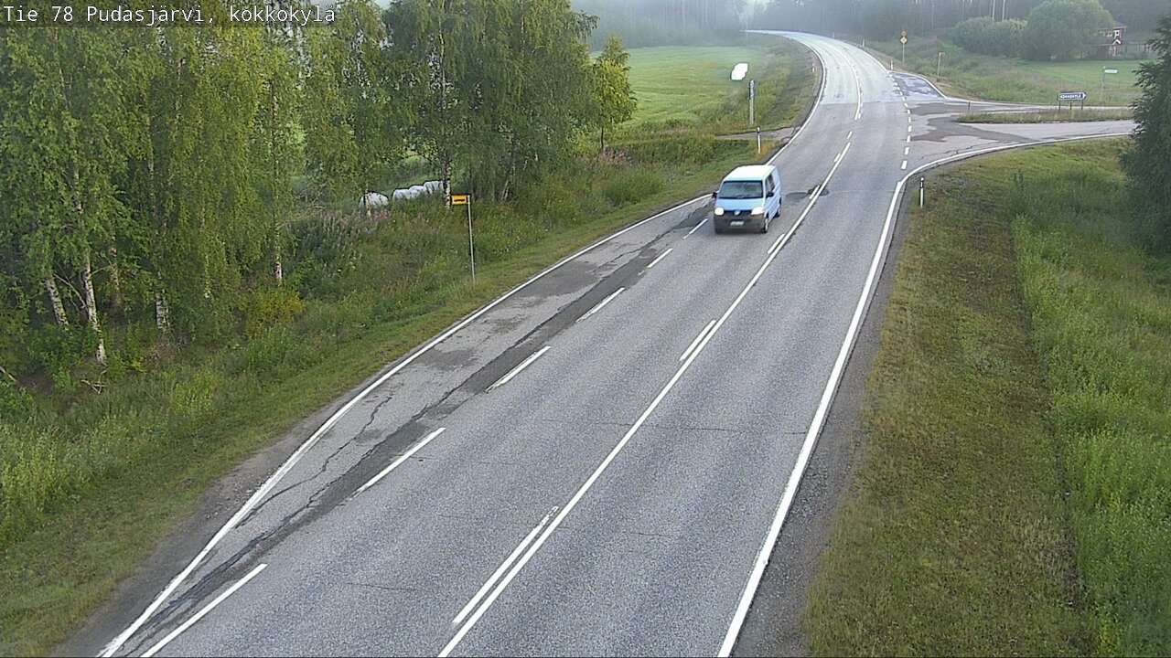 Weather Camera Image Road 78 Pudasjärvi, Kokkokylä, Pudasjärvi, Pohjois-Pohjanmaa