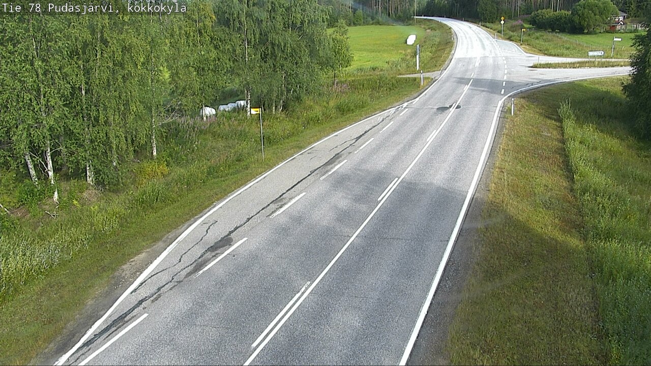 Weather Camera Image Road 78 Pudasjärvi, Kokkokylä, Pudasjärvi, Pohjois-Pohjanmaa