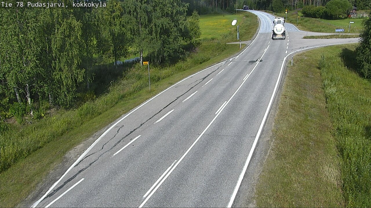 Weather Camera Image Road 78 Pudasjärvi, Kokkokylä, Pudasjärvi, Pohjois-Pohjanmaa