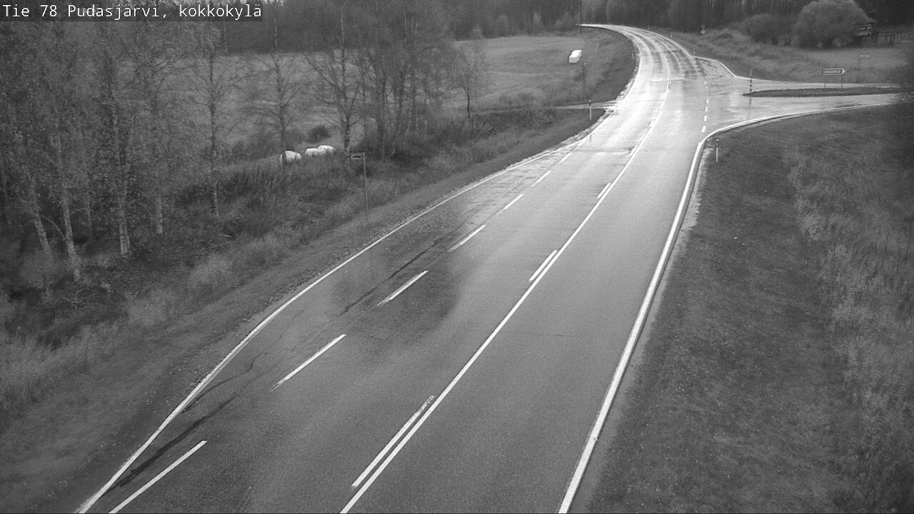 Weather Camera Image Road 78 Pudasjärvi, Kokkokylä, Pudasjärvi, Pohjois-Pohjanmaa