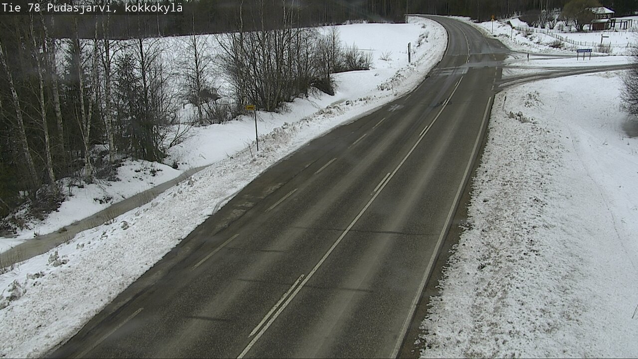 Weather Camera Image Väg 78 Pudasjärvi, Kokkokylä, Pudasjärvi, Pohjois-Pohjanmaa