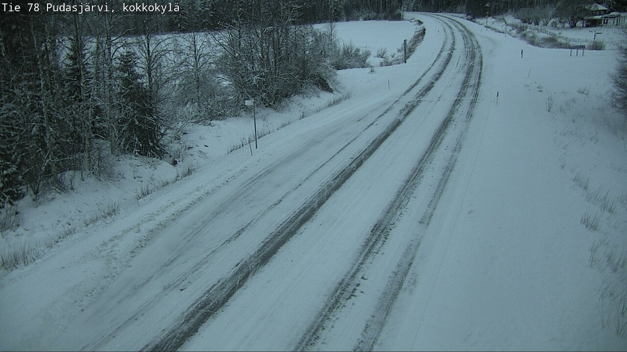 Weather Camera Image Väg 78 Pudasjärvi, Kokkokylä, Pudasjärvi, Pohjois-Pohjanmaa