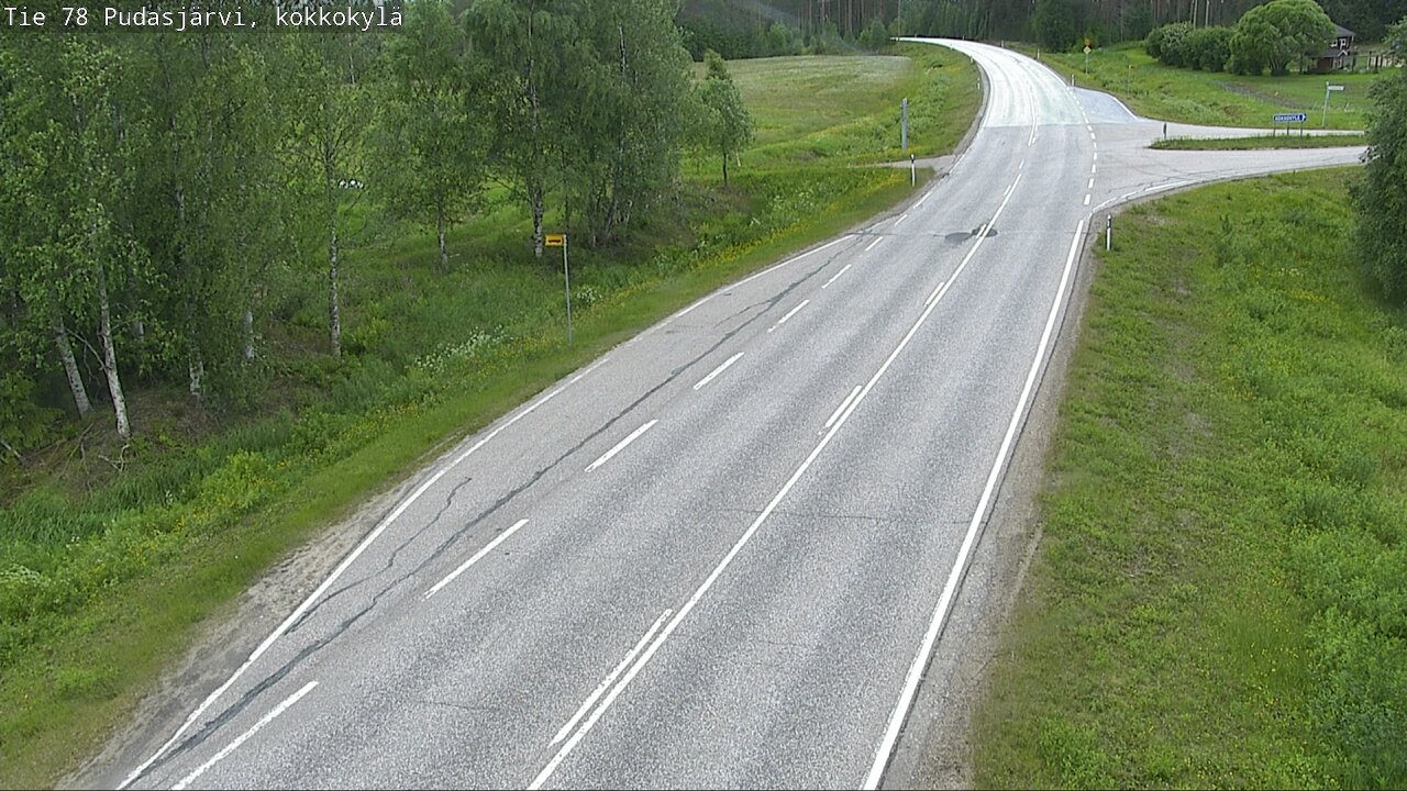 Weather Camera Image Väg 78 Pudasjärvi, Kokkokylä, Pudasjärvi, Pohjois-Pohjanmaa