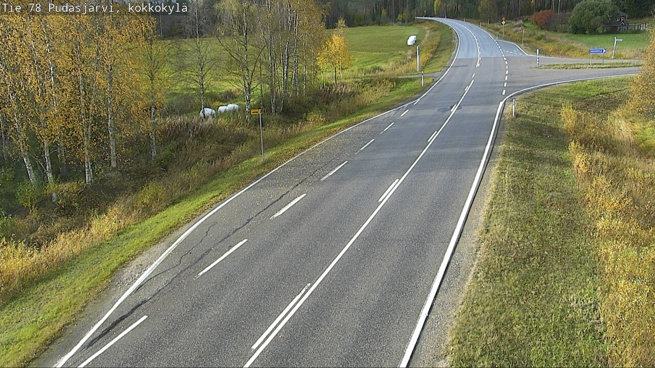 Weather Camera Image Road 78 Pudasjärvi, Kokkokylä, Pudasjärvi, Pohjois-Pohjanmaa