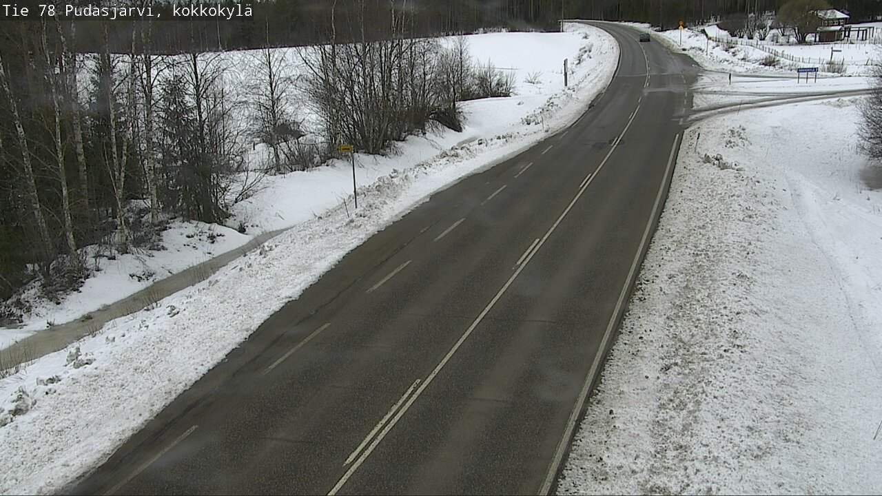 Weather Camera Image Väg 78 Pudasjärvi, Kokkokylä, Pudasjärvi, Pohjois-Pohjanmaa