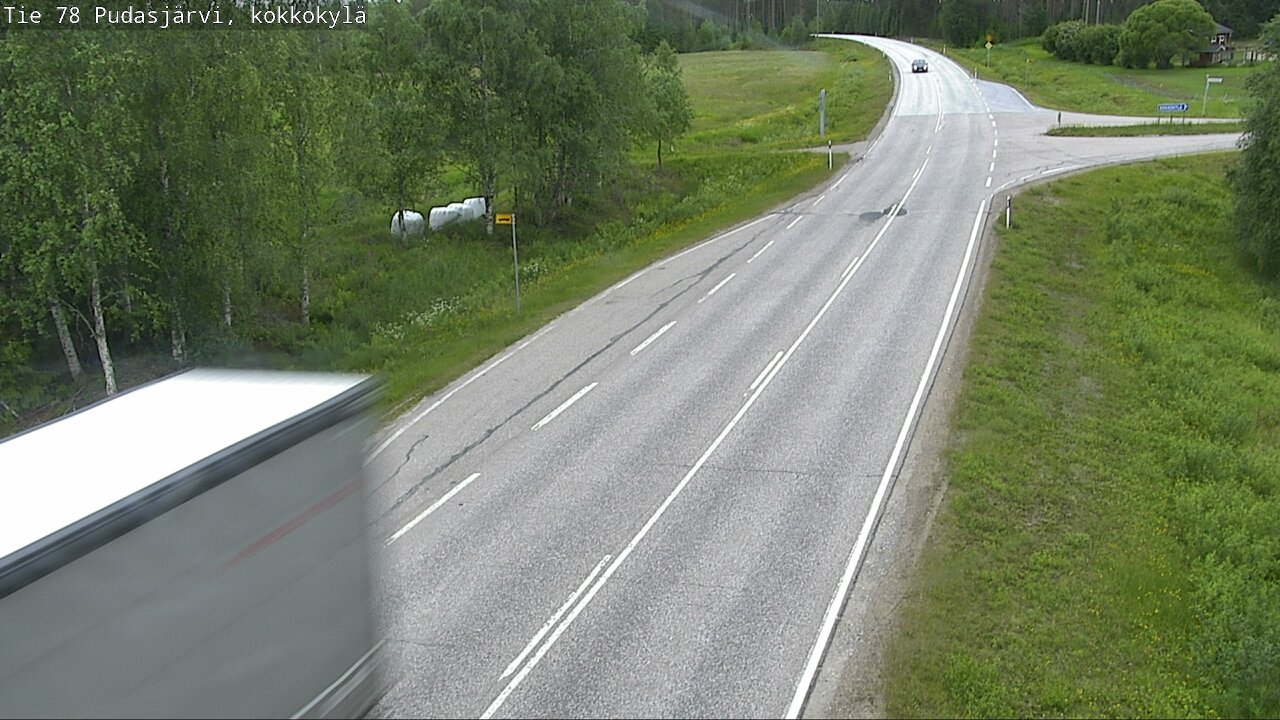 Weather Camera Image Road 78 Pudasjärvi, Kokkokylä, Pudasjärvi, Pohjois-Pohjanmaa